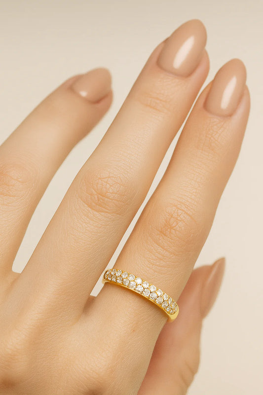 Cressida 18K Rose Gold Diamond Band