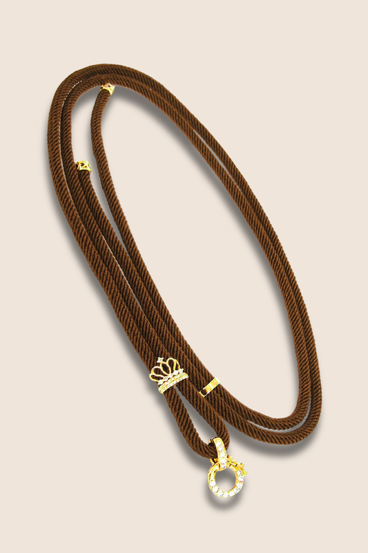 Eloise Necklace with 18K Pure Gold and Diamond Accents