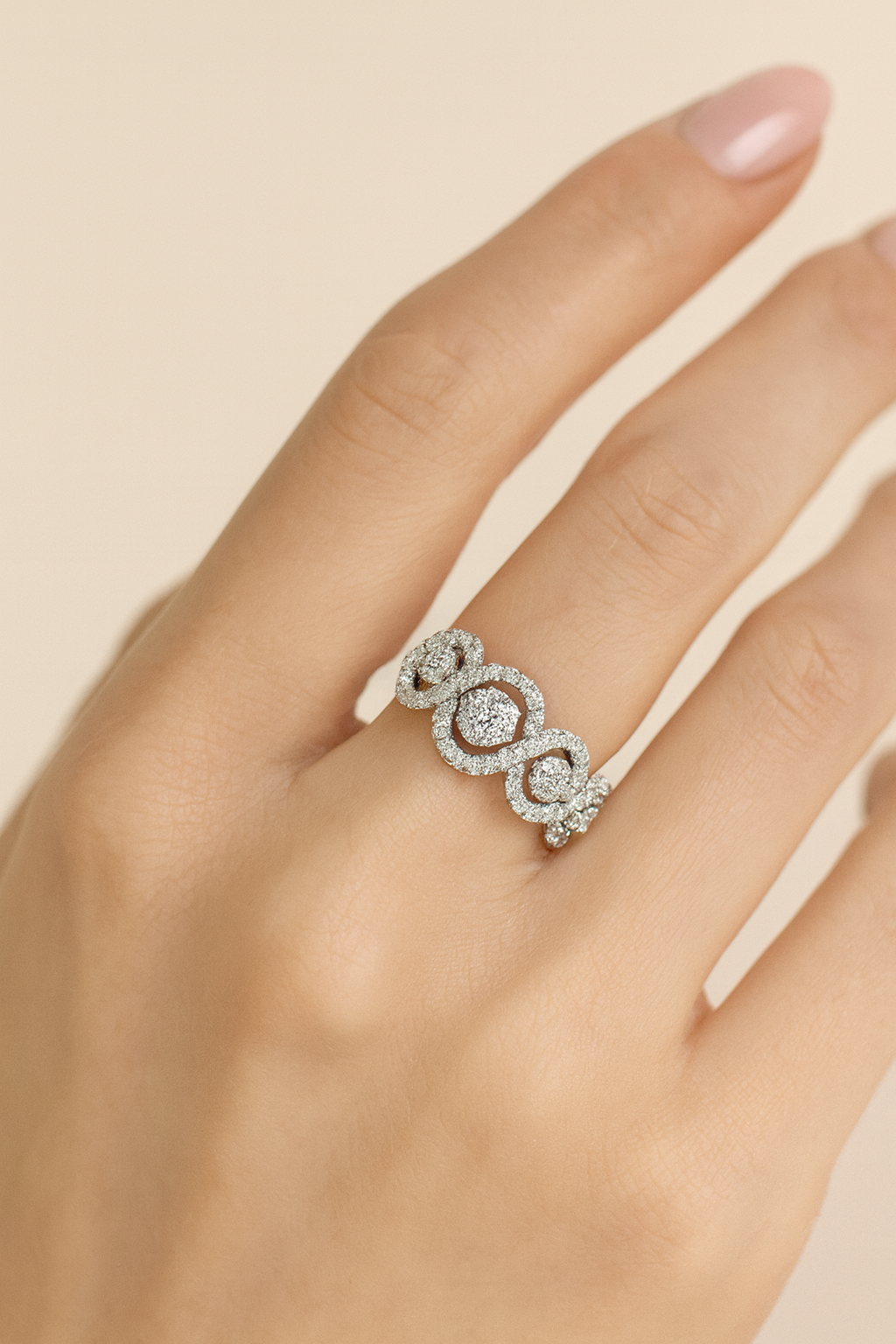 Elsie Diamond Link Ring