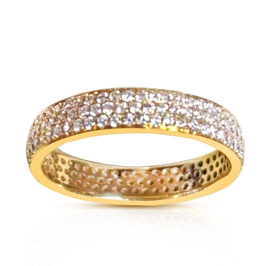 Emeline Diamond Adorned Ring in 18K Rose Gold