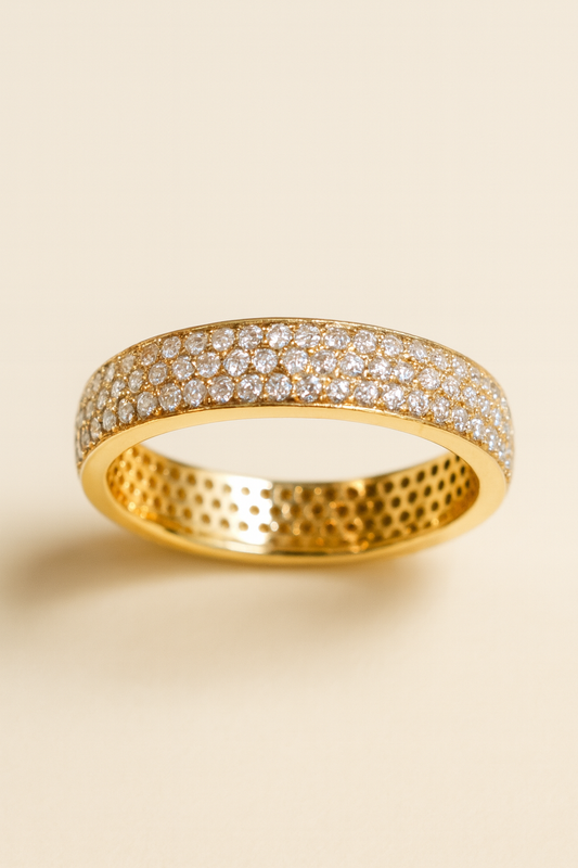 Emeline Diamond Pavé Ring in 18K Rose Gold