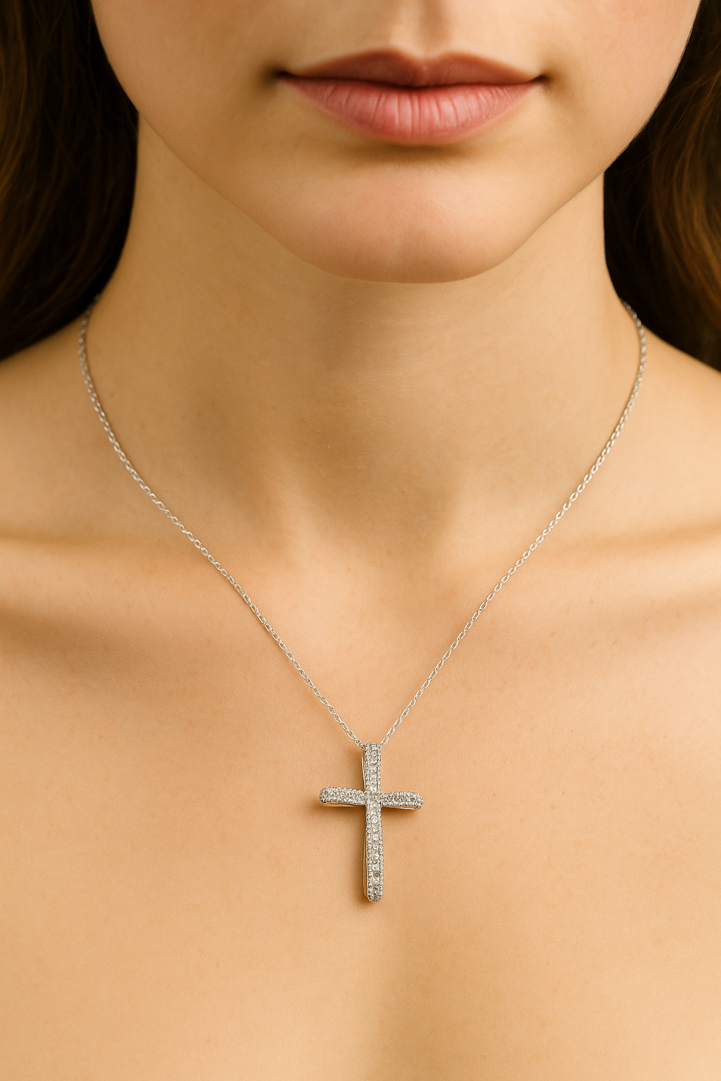 Eternal Grace Diamond Cross Pendant