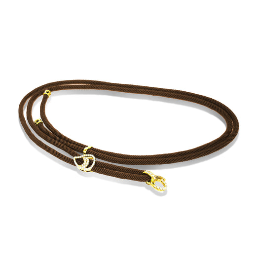 Camellia Necklace with 18K Pure Gold and Diamond Accents