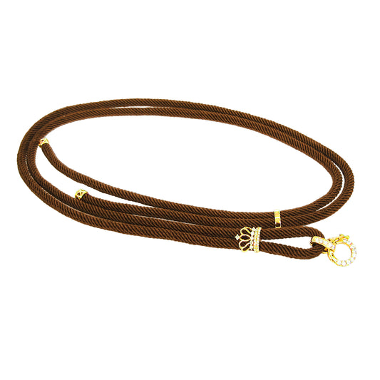 Eloise Necklace with 18K Pure Gold and Diamond Accents