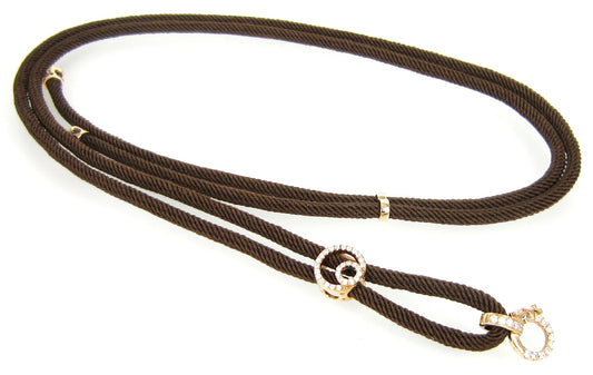 Genevieve Necklace with 18K Pure Gold and Diamond Accents