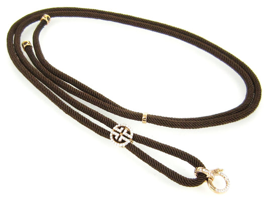 Margaux Necklace with 18K Pure Gold and Diamond Accents