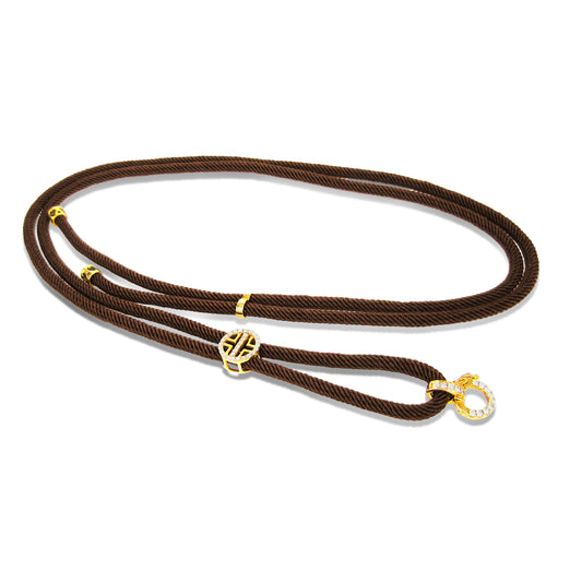 Vivienne Necklace with 18K Pure Gold and Diamond Accents