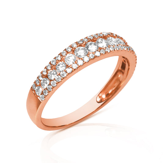 Felicity 18K Rose Gold Diamond Encrusted God Band