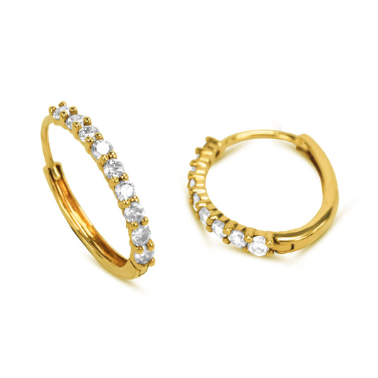 Francesca Diamond Paved 18K Rose Gold Earrings