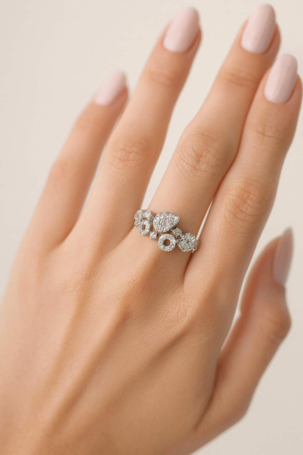 Freya Geometric Medley Diamond Ring