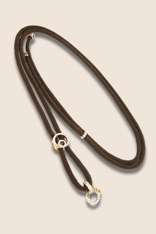 Genevieve Necklace with 18K Pure Gold and Diamond Accents