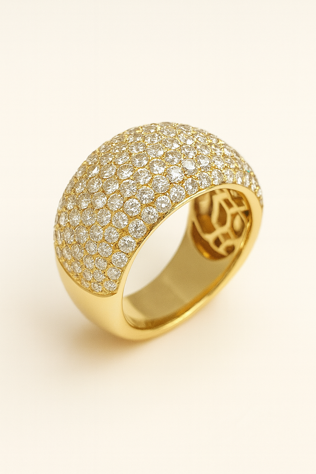 Nora Golden Pavé Dome Ring