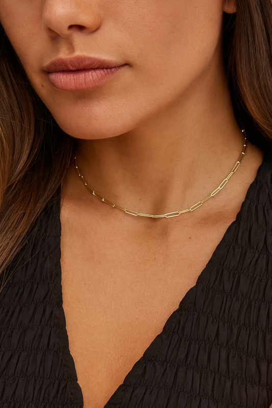 Grace Classic 18K Paperclip Chain Necklace