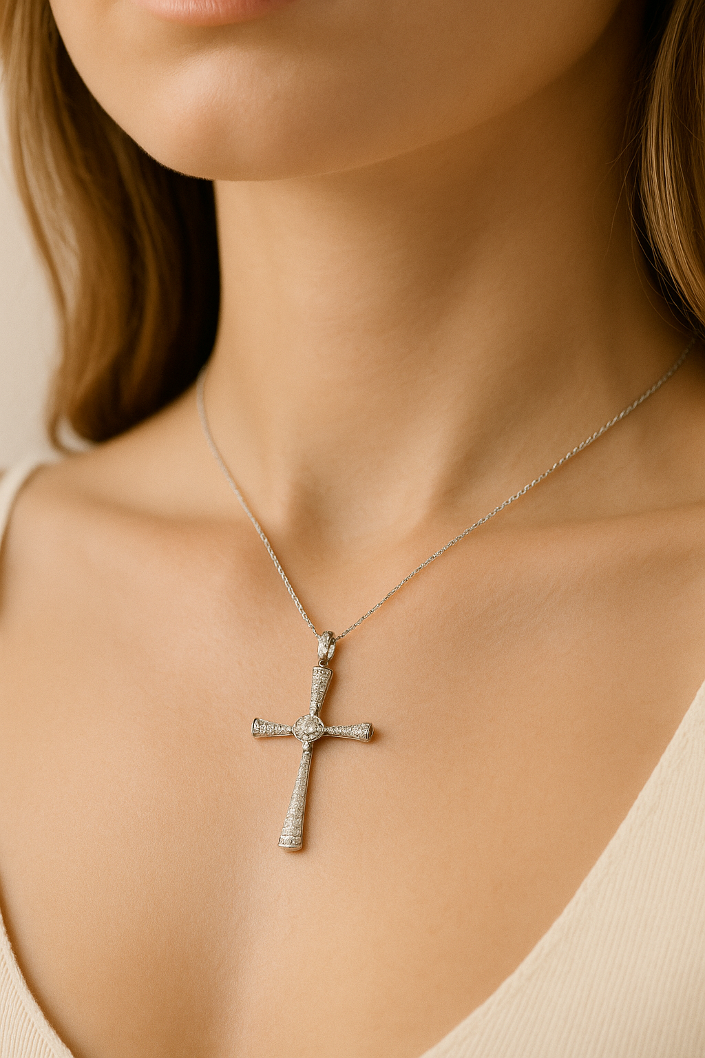 Gracebeam Diamond Cross Pendant