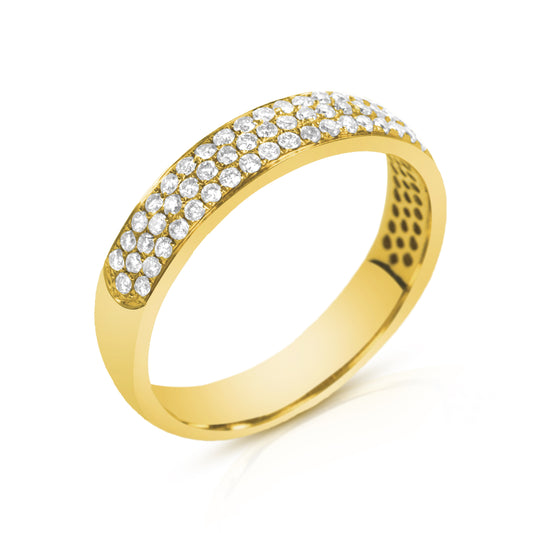 Gwendolyn 18K Rose Gold Diamond Incrusted Pink Gold Band
