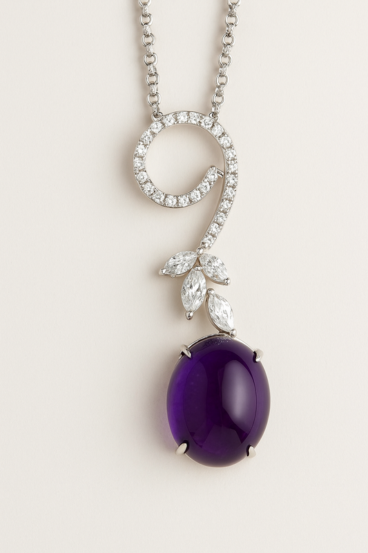 Hallie Cabochon Diamond Necklace