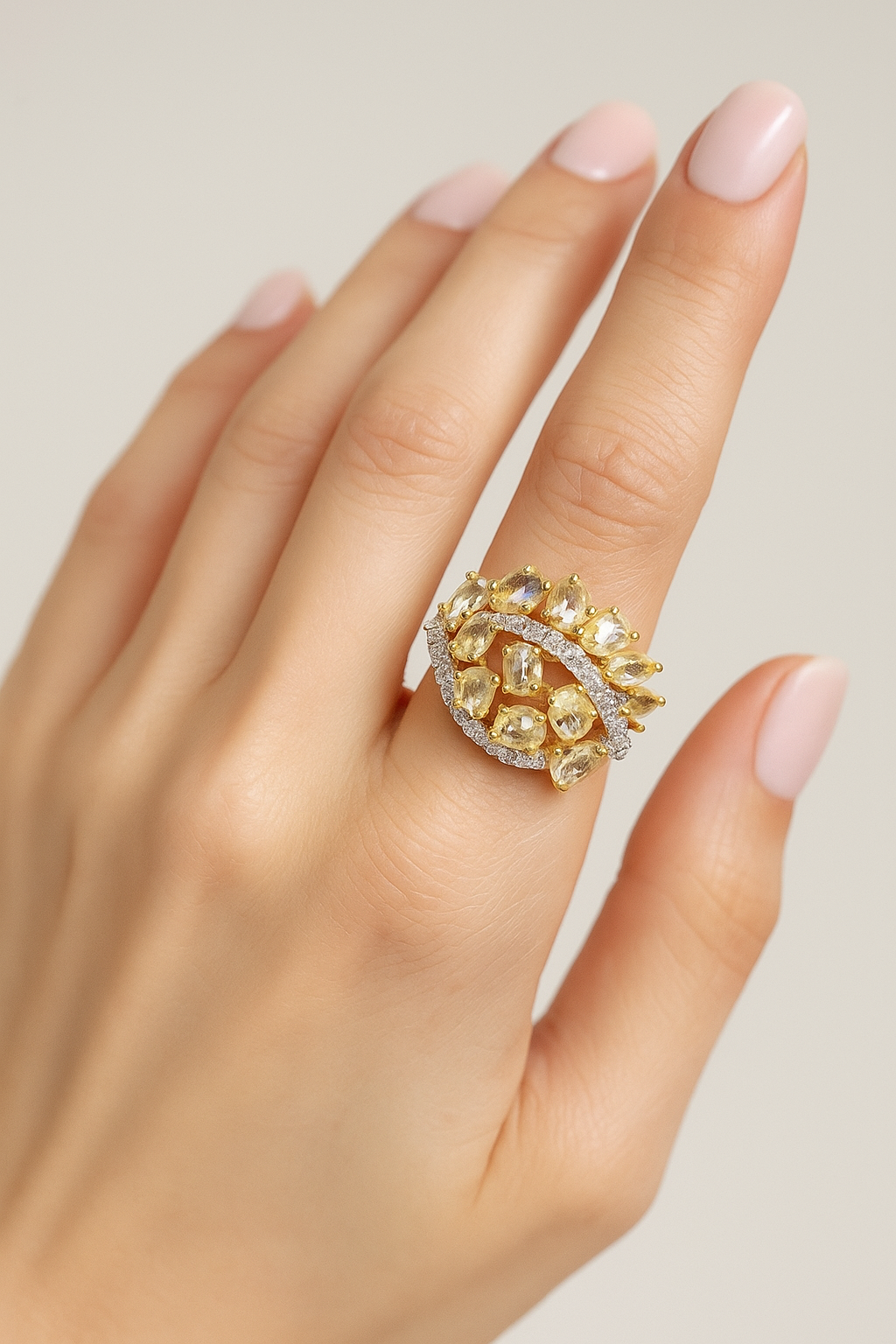 Harper Sunlit Cluster Diamond Ring