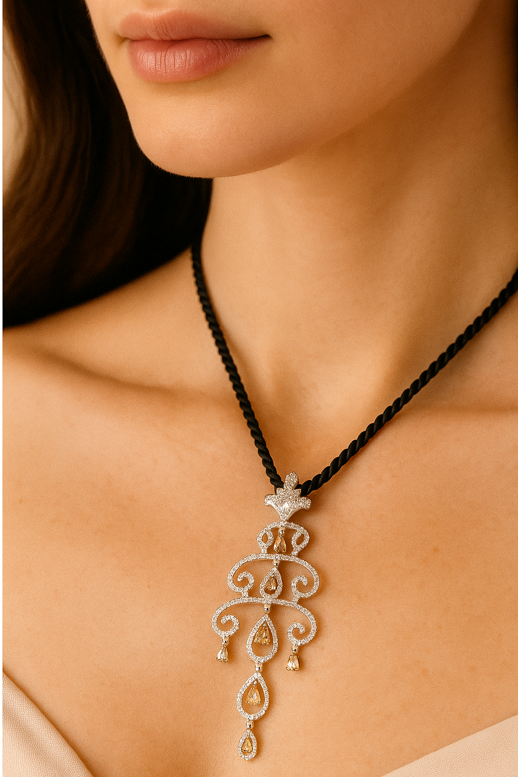 Isadora Sunlit Scroll Chandelier Pendant