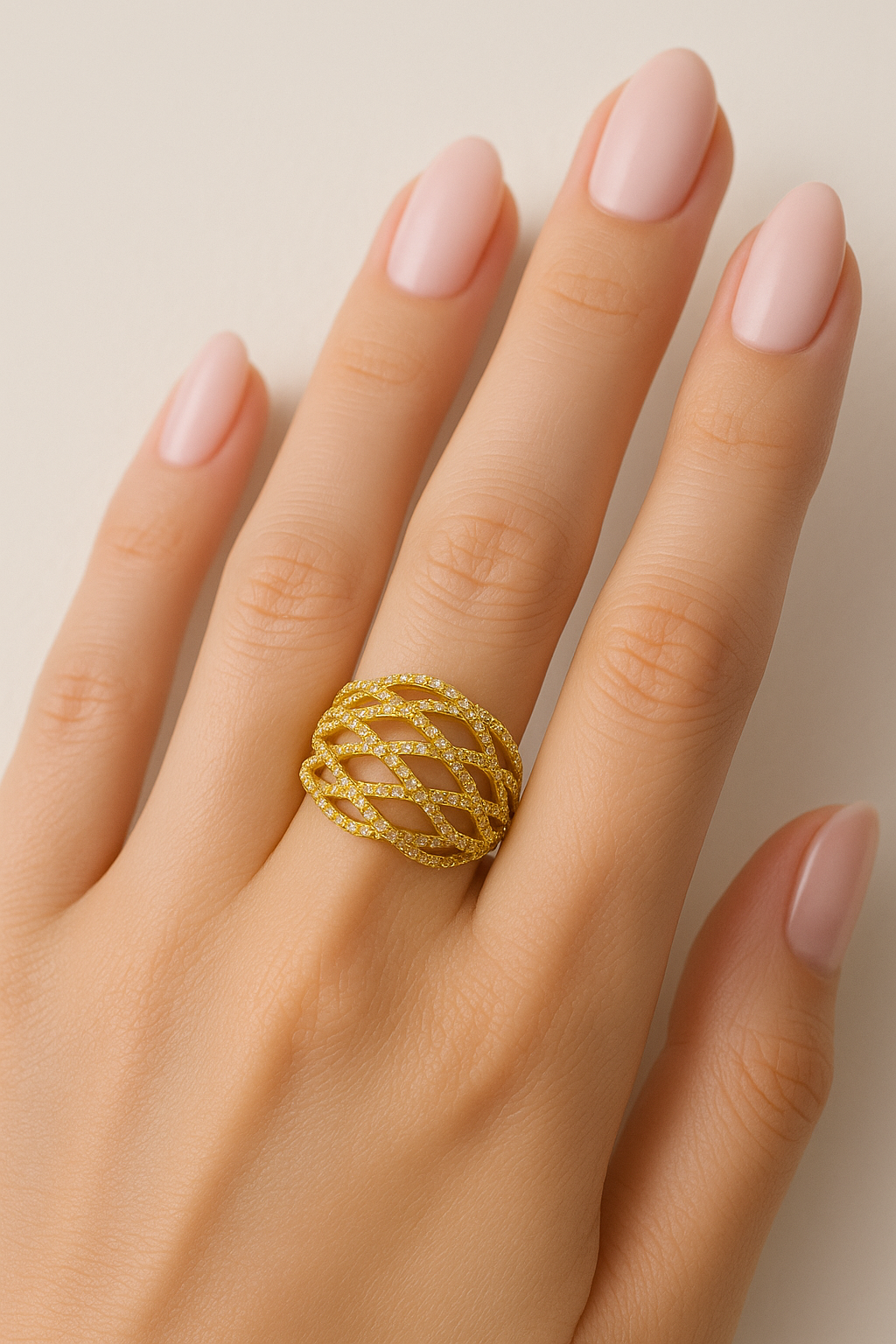 Josette Golden Vine Diamond Ring
