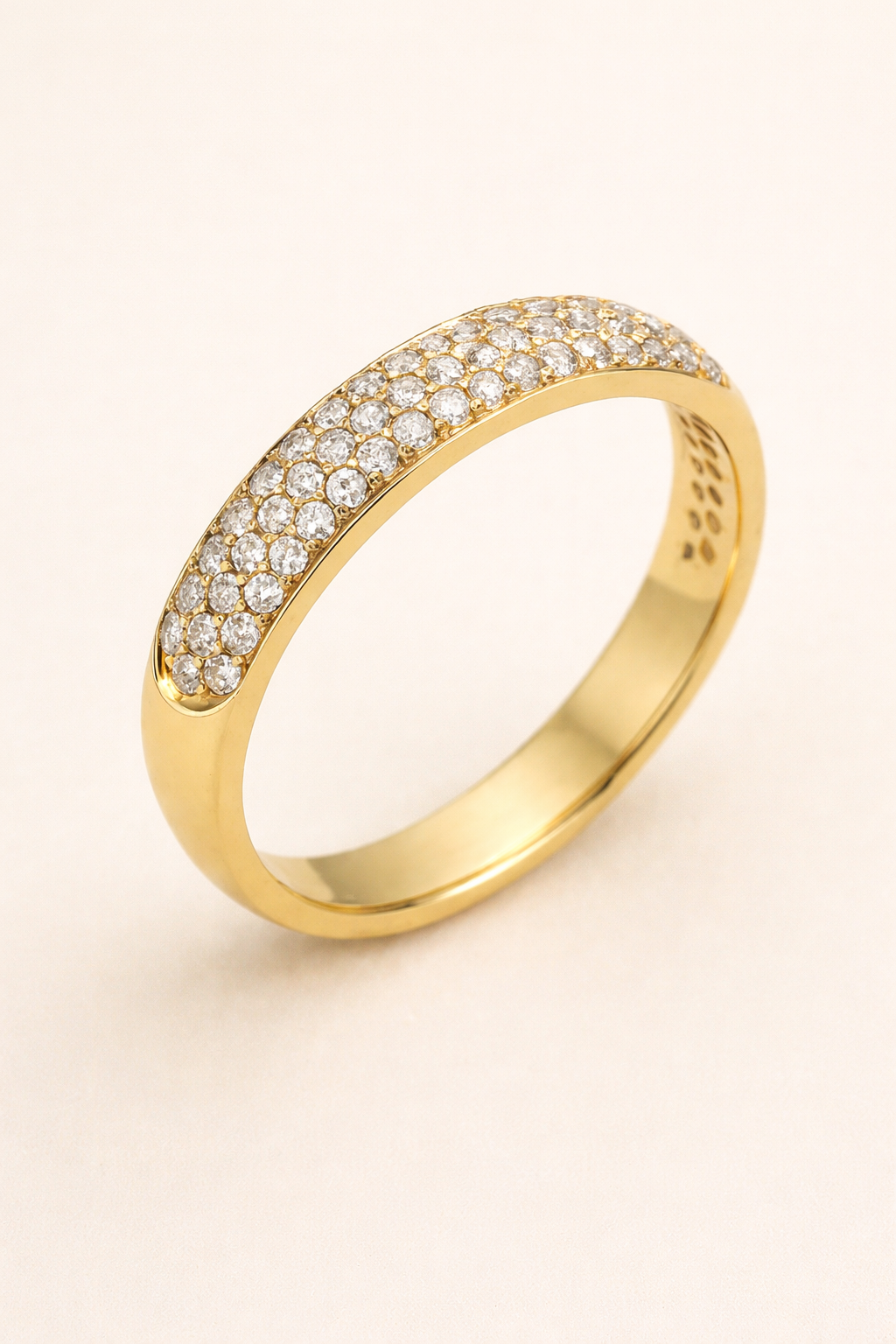 Juliet Diamond Encrusted 18K Pure Gold Ring