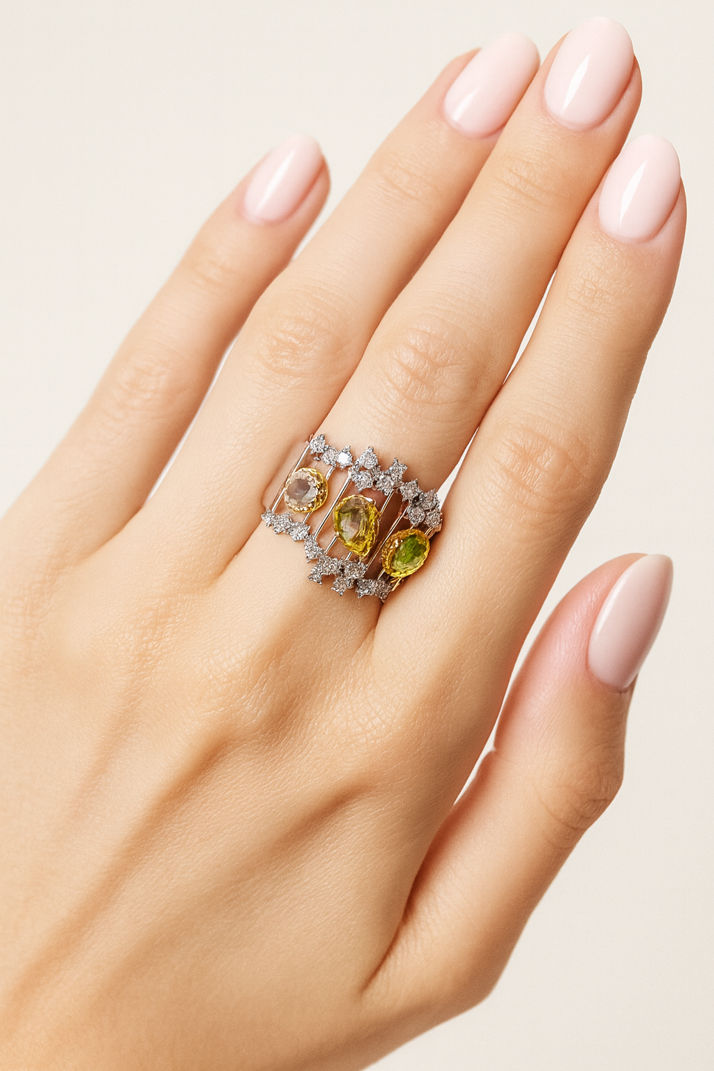 Laguna Yellow Diamond Statement Ring