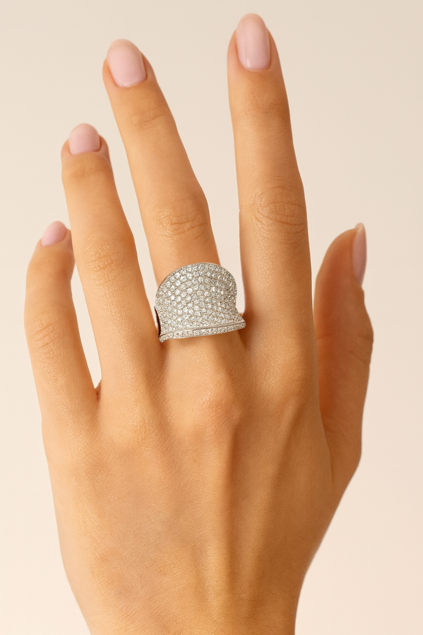 Leighton Pavé Crest Ring