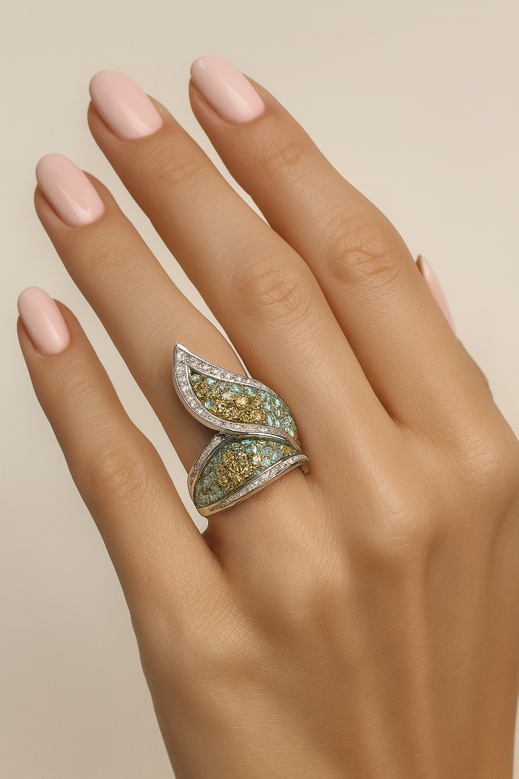 Loretta Leaf Diamond Ring