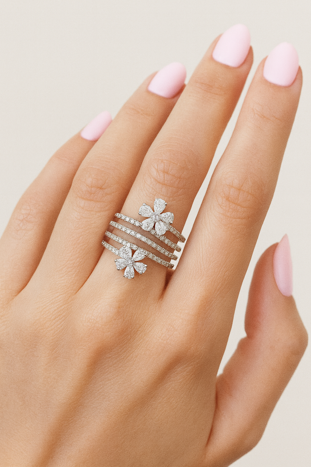 Loxley Starlight Duo Blossom Diamond Ring