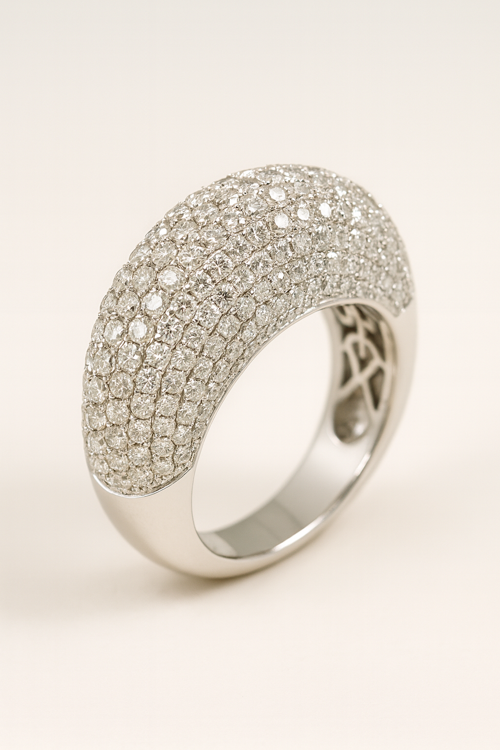 Luna Pavé Dome Diamond Ring