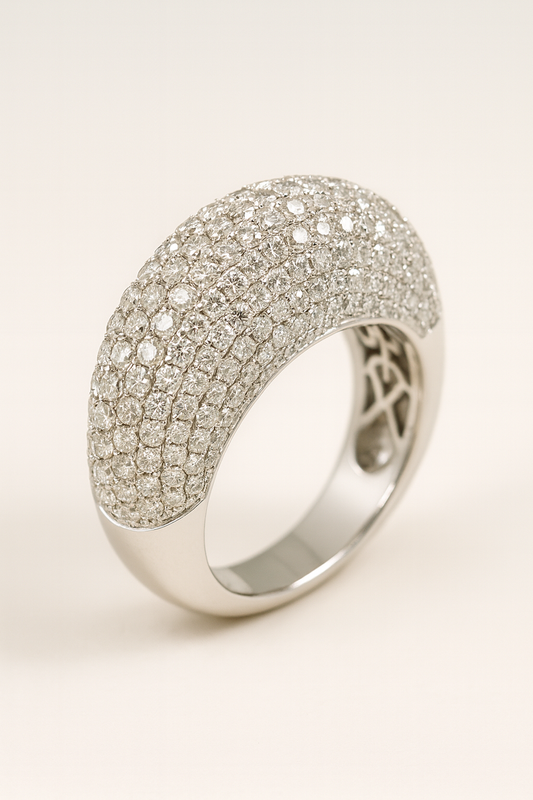 Luna Pavé Dome Diamond Ring