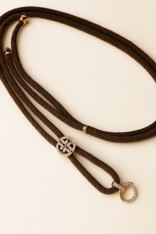Margaux Necklace with 18K Pure Gold and Diamond Accents