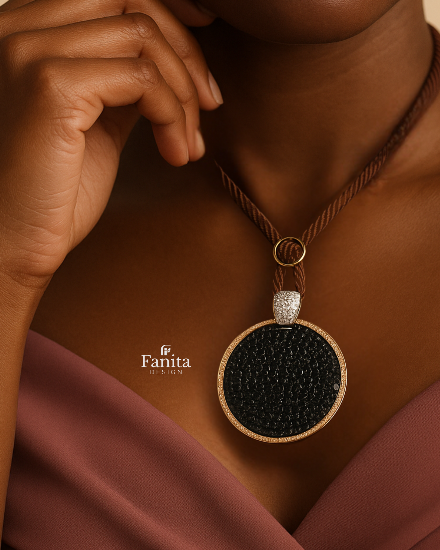 Midnight Eclipse Medallion Necklace