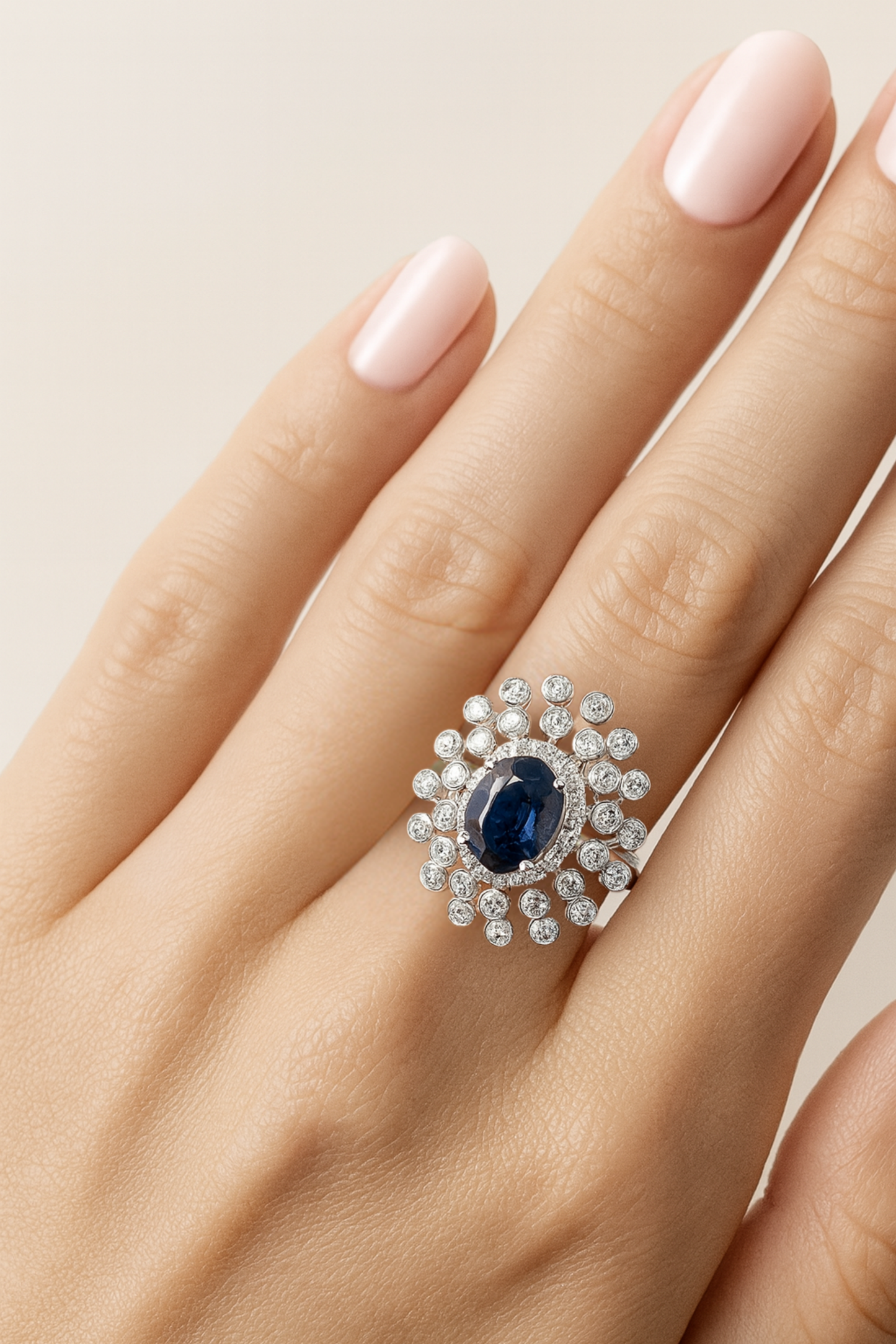 Nadia Midnight Halo Ring