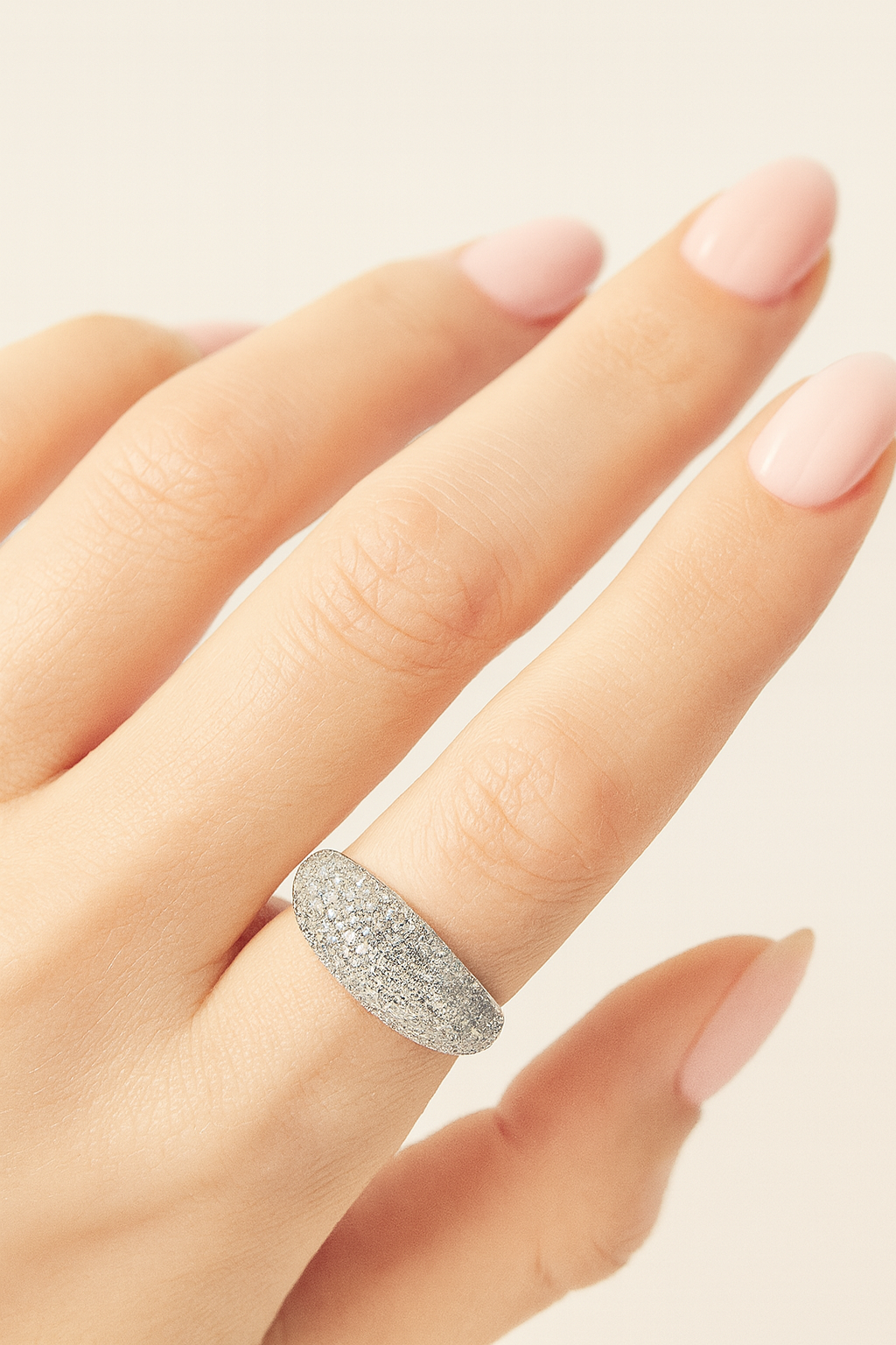 Nerida Frostfall Pavé Dome Ring