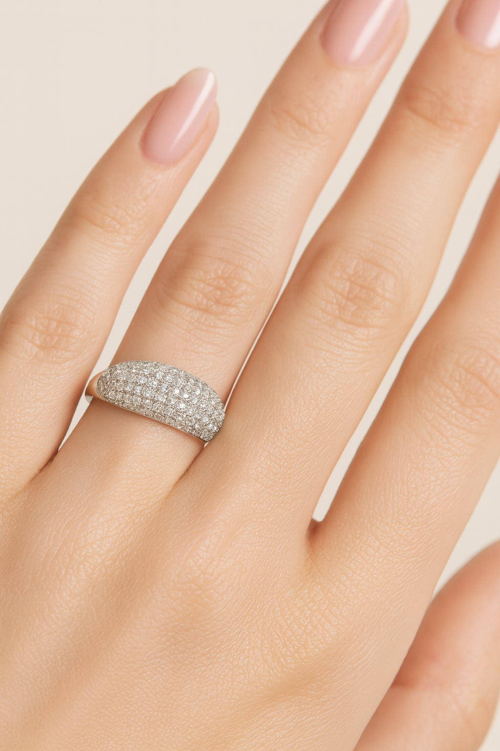 Nerida Frostfall Pavé Dome Ring