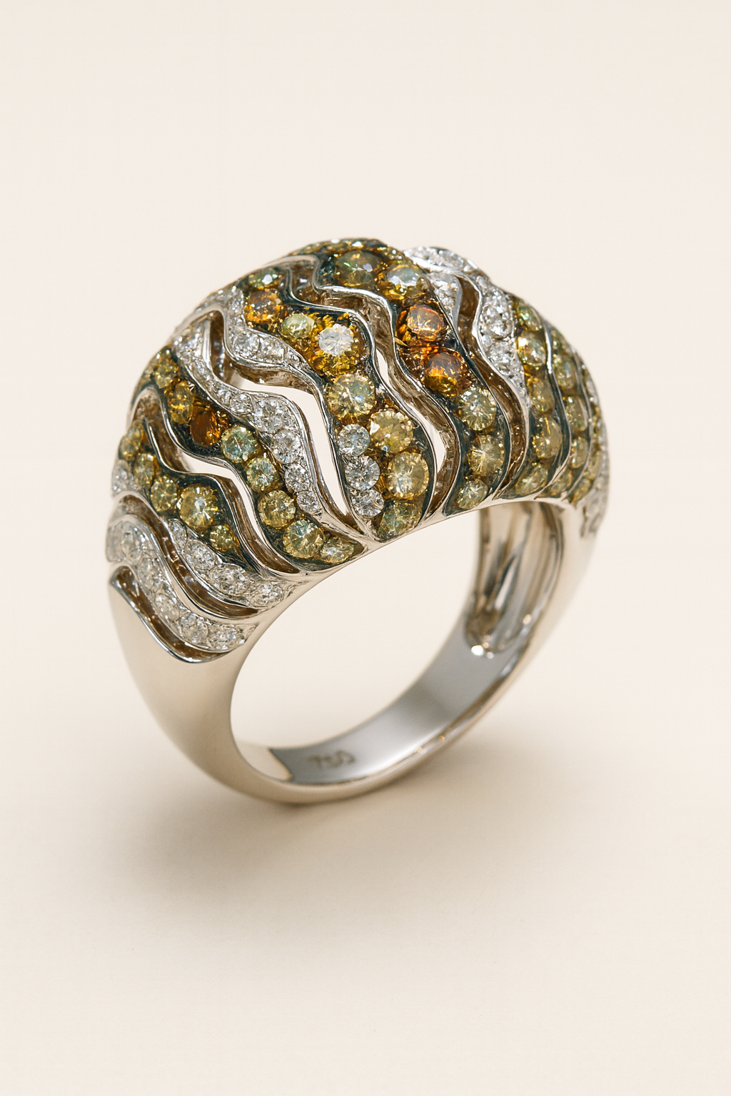 Ocean Currents Diamond Ring