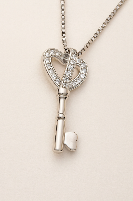 Octavia Diamond Encrusted Pendant in 18K White Gold