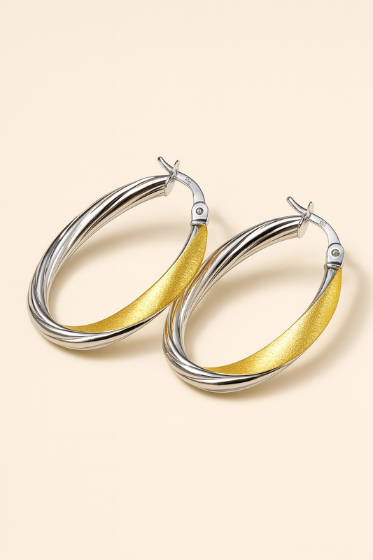 Olivia Two-tone Hoop Earrings