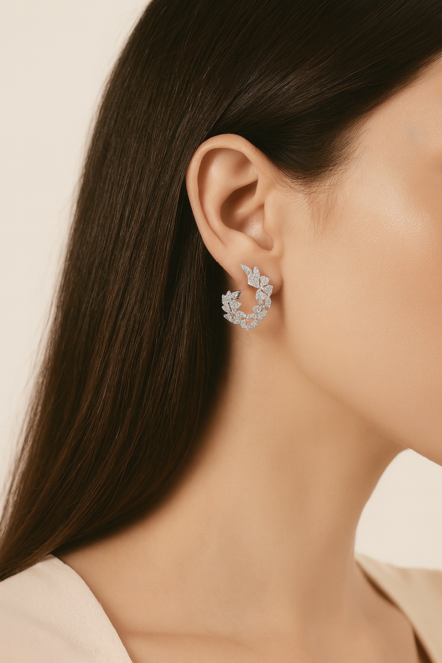 Olympia Diamond Wreath Earrings