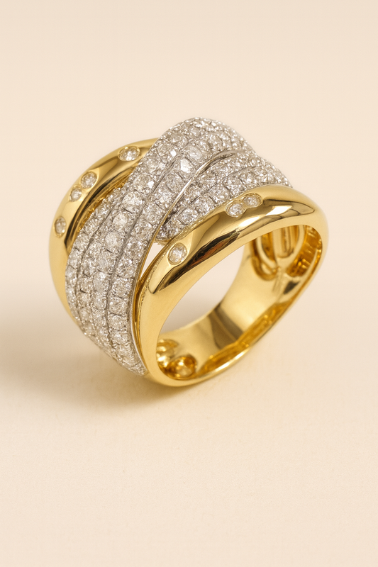 Priscilla Diamond Weave Ring