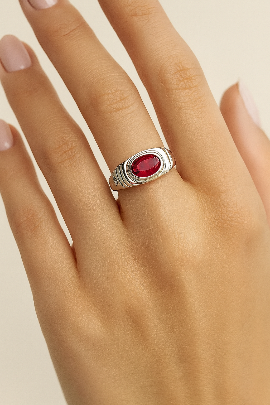 Quincy Ruby Signet Ring