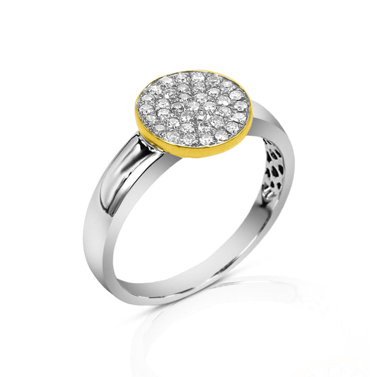 Rosalind Brown 18K White Gold Diamond Ring (Button-Cut Design)
