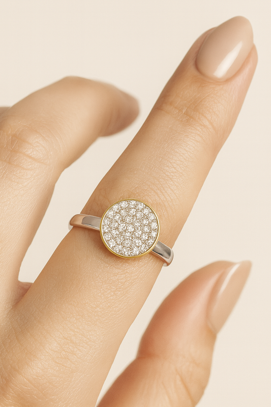 Rosalind Brown 18K White Gold Diamond Ring (Button-Cut Design)