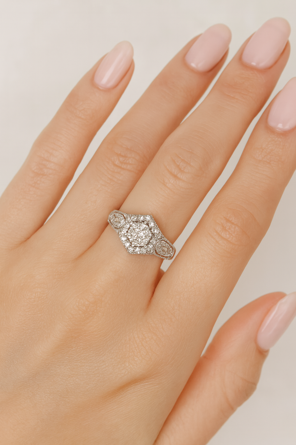 Rosette Diamond Ring
