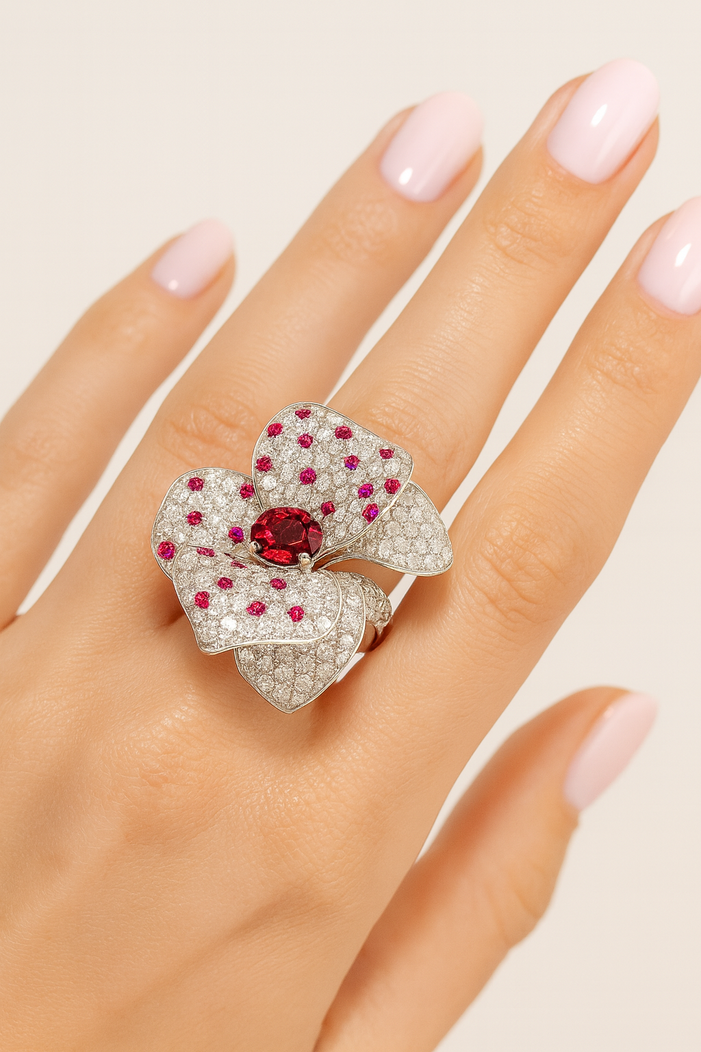Scarlet Orchid Diamond Ring