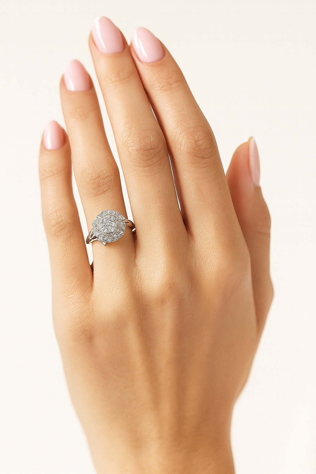 Stellar Halo Diamond Ring
