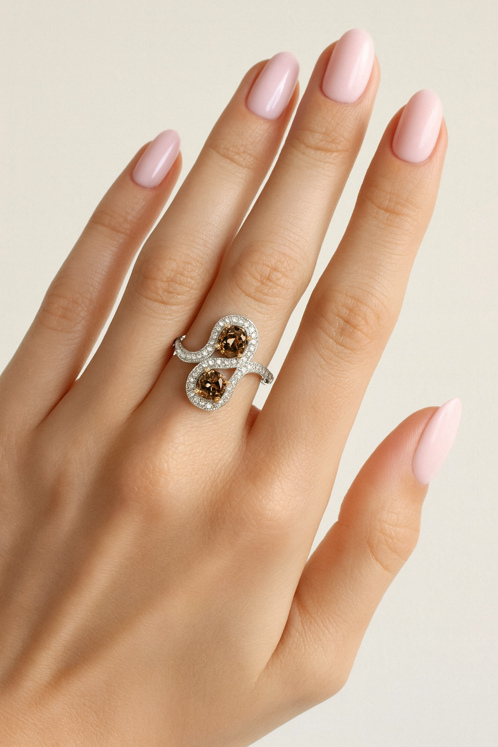 Sundial Duet Yellow Diamond Ring