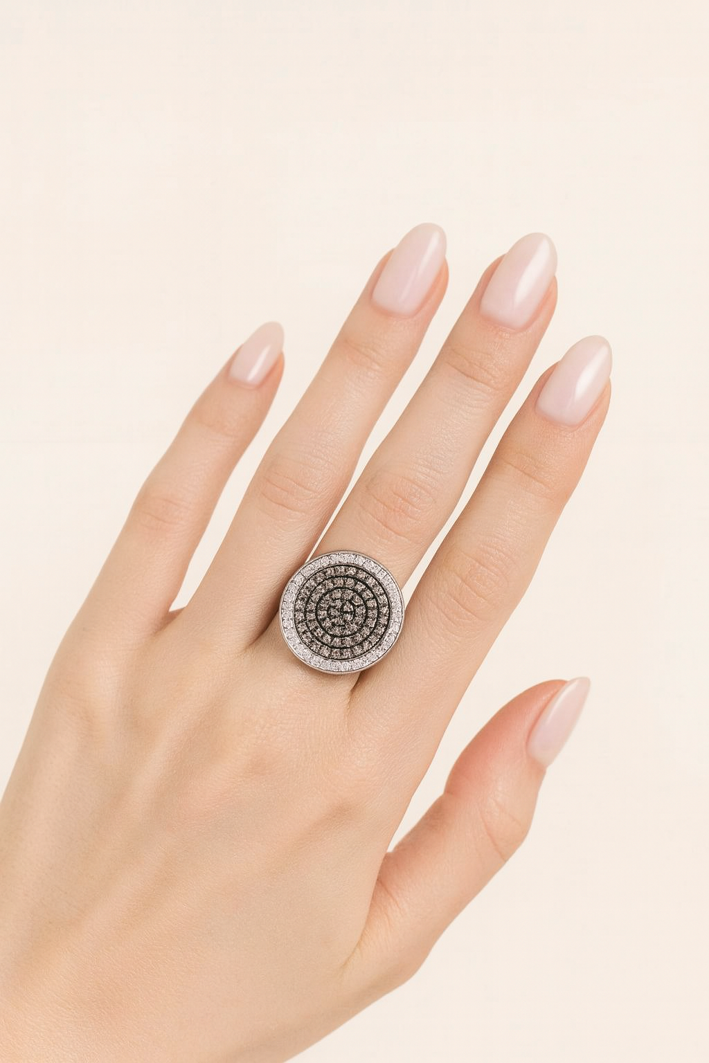 Thea Midnight Halo Diamond Ring