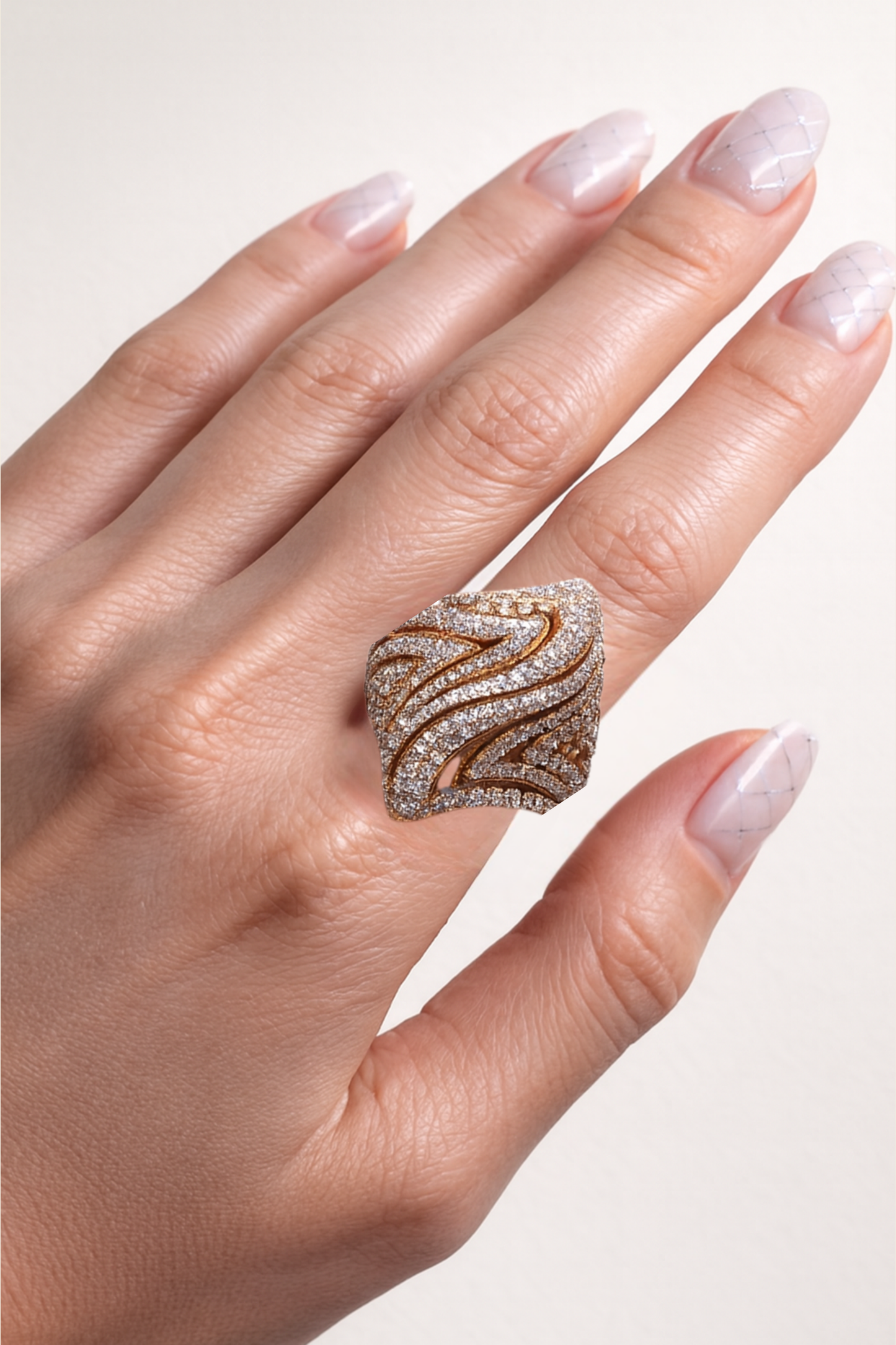 Yvette Golden Cascade Diamond Ring